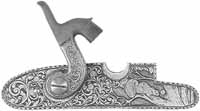 Ohio Squirrel Cap Lock,
right hand, percussion lock, by R. E. Davis